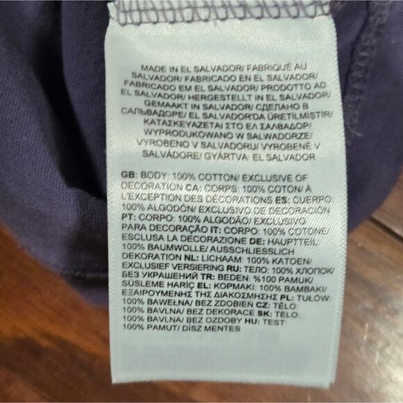 The North Face Purple Shortsleeve Red Box Logo Violet T-Shirt Mens XL - Picture 8 of 11